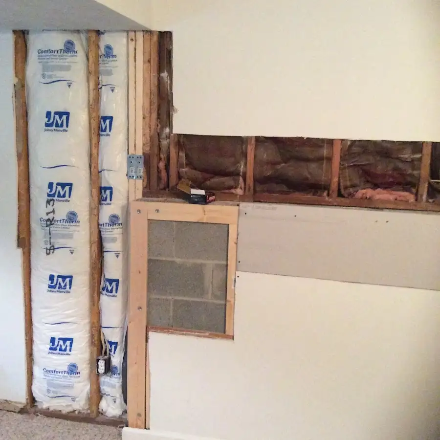 Wall insulation replacement during Odor Removal & Deodorization in Pittsford